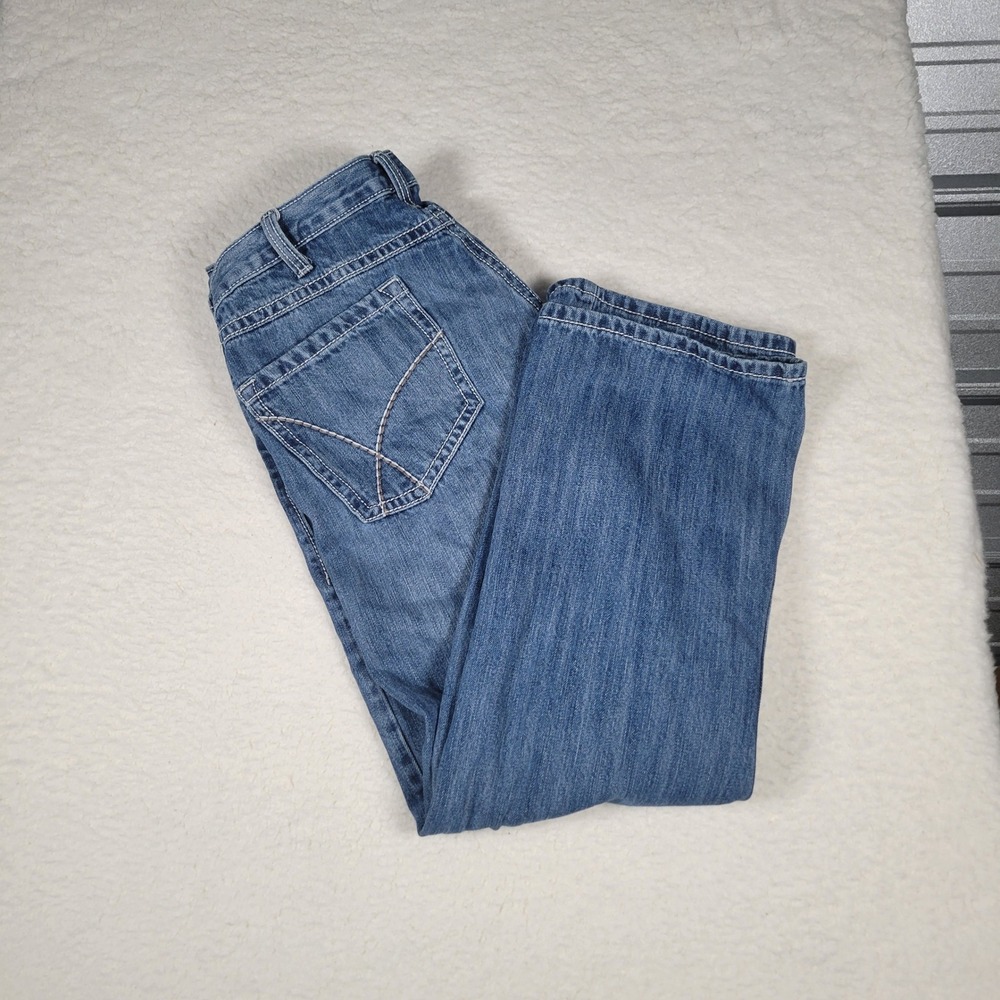 Wrangler Jeans Mens 38x30 Blue Relaxed Straight Leg Medium Wash 1042MWXLB